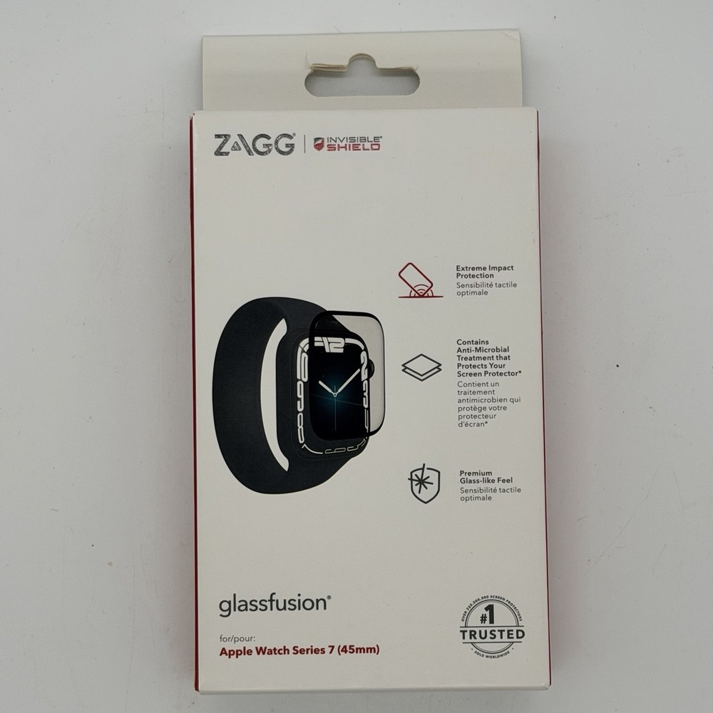 Zagg InvisibleShield GlassFusion Screen Protector Apple Watch Series 7 45mm Seal